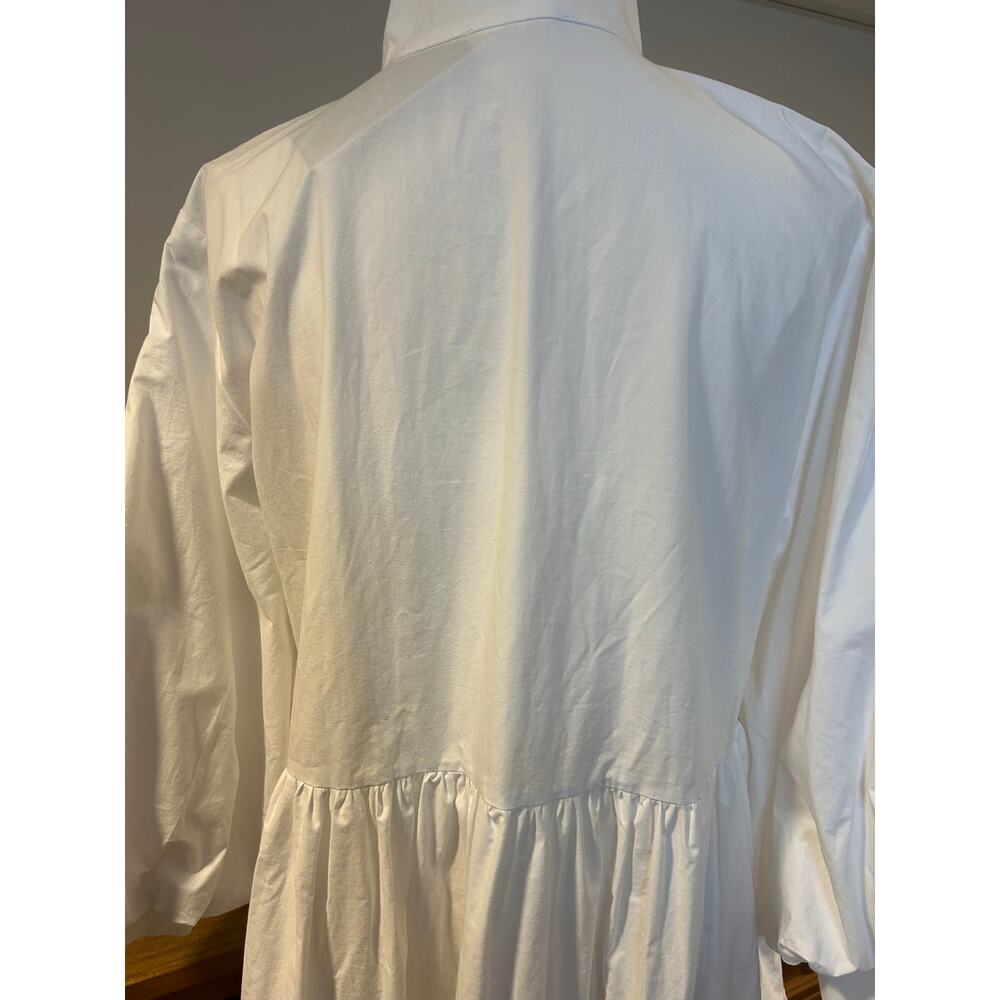 Marielle Stokkelaar Almelo NWT One Size Cecilia White Poplin Cotton Egyptian - Picture 8 of 15